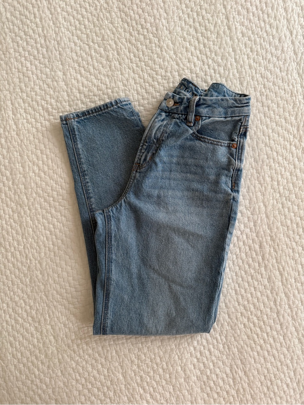 American Eagle Classic Light Blue High-Waist Denim Jeans